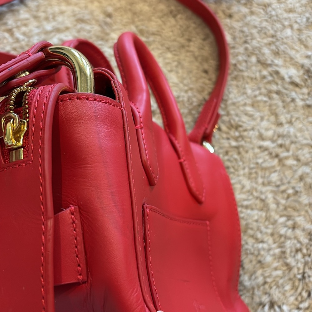 J. Crew Mini Red Leather Handbag - Picture 7 of 9
